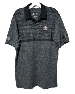 OnField Apparel Nike Dri-Fit NFL Super Bowl LI grigio polo golf camicia uomo taglia M - Foto 1 di 8