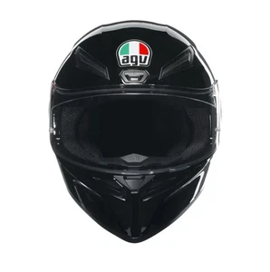 AGV K1-S Solid Black Gloss Touring Motorcycle Bike Full Face Crash Helmet - Picture 1 of 5