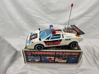 Battery Operated Lamborghini Toy Police Car in Box 1/11 Scale - Image 1 of 4