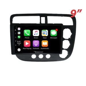 9" Wireless CarPlay Android Auto Nakamichi BT For Honda Civic 2000-2005 Sedan - Picture 1 of 3