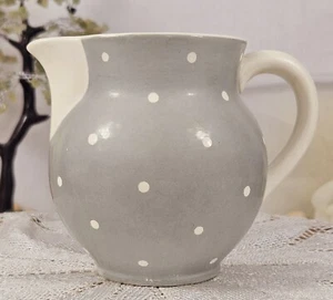 Vintage Waechtersbach Grey Polka Dot Pitcher - Picture 1 of 6