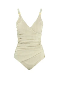 Seaspray Athena Lurex Mock Wrap Swimsuit (Champagne) - Picture 1 of 2