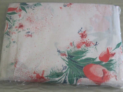 Vintage Floral Sheet Abstract 1980s TWIN FITTED Martex NEW in Original Package - Image 1 of 4