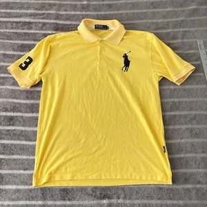 Polo Ralph Lauren Polo Shirt Boys 2XL Yellow Big Pony Logo #3 Short Sleeve - Picture 1 of 12
