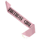 Satin Sash Glitters Sash with Black Words Birthday Sash Party Supplies, Pink