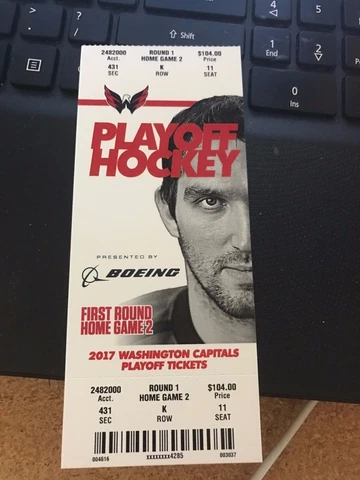 2017 WASHINGTON CAPITALS VS TORONTO MAPLE LEAFS TICKET STUB GAME #2 PLAYOFF 4/15 Cover