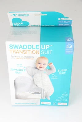 Traje de transición Love to Dream Swaddle Up extra cálido 3,5 TOG gris L 19-24 libras U44B Foto 1 de 2