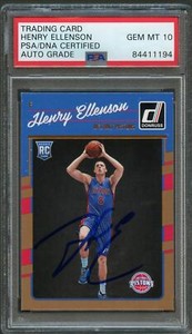 2016-17 Donruss Basketball #165 Henry Ellenson Signed Card AUTO 10 PSA Slabbed P