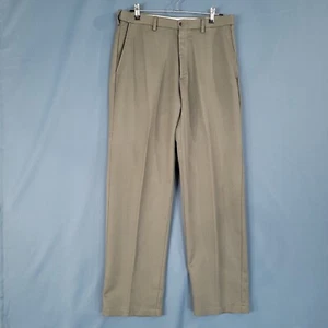 Haggar Men's Regular Fit Dress Pants Mid Rise Straight Green Size 34 x 32 - Picture 1 of 12