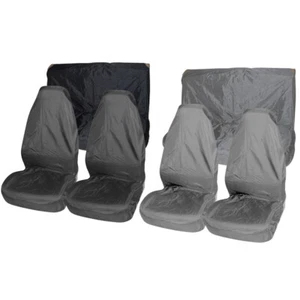 Juego Primo Fundas de Asiento Delantero y Trasero Negro y Gris Resistente al Agua 1+1 - Imagen 1 de 13