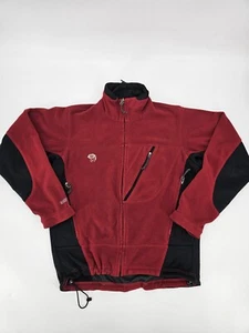 Mountain Hardware Jacket Mens Small Gore Windstopper Fleece Red Black - Picture 1 of 12