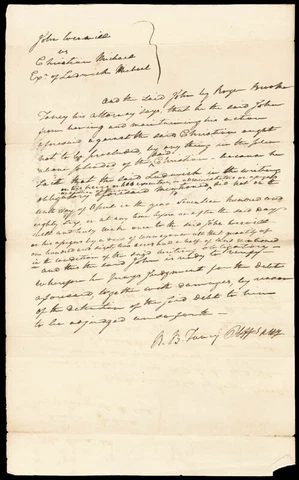 ROGER B. TANEY - AUTOGRAPH DOCUMENT TWICE SIGNED Cover