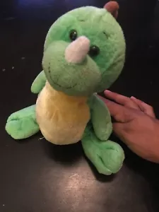 Ganz Webkinz Key Lime Dino HM 185 Plush Stuffed 9" Green/Yellow/Brown - Picture 1 of 8