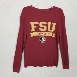 Camisa térmica de manga larga tejida gofre FSU FLORIDA STATE SEMINOLES ~ Borgoña ~ S - Imagen 1 de 4
