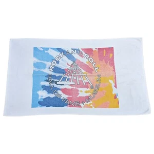 Vintage Rock & Roll Hall of Fame Beach Towel Rare Retro Music Collectible - Picture 1 of 7