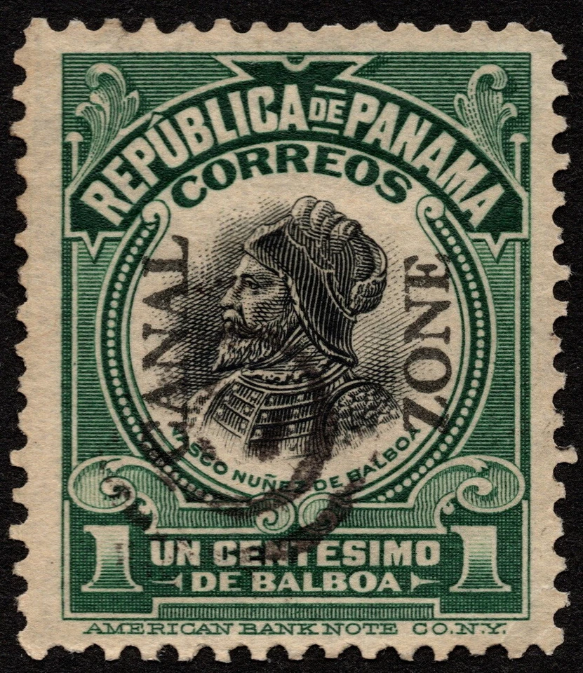 Canal Zone Stamp Scott # 31 Used F-VF + Very Light Cancel - 1 Cent Balboa Issue - Image 1 of 1