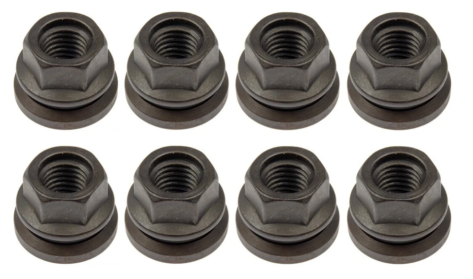 Tuerca de 8 ruedas con arandela reemplazar Ford OEM# 611-196 M14-2.0 brida cara plana Foto 1 de 3