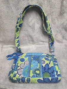 Vera Bradley crossbody purse Doodle Daisy Blue Green Retired - Picture 1 of 3