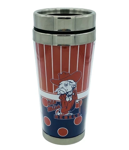 Ole Miss Rebels Travel Cup Tumbler University of Mississippi Colonel Reb-New Cover