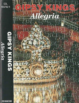 GIPSY KINGS ALLEGRIA CASSETTE ALBUM 11track Latin Flamenco Rumba Pop Columbia  - Image 1 of 4