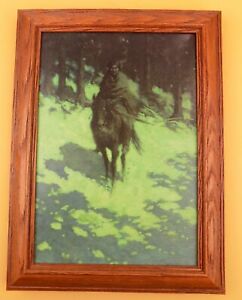 Frederick Remington Framed Canvas Print 'A Figure of the Night' 1908