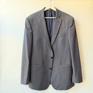 Cappotto sportivo Brooks Brothers Regent Fit gingham a quadri misto lana taglia 42L - Foto 1 di 12