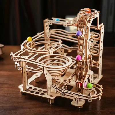 Rodamiento de Bolas Mármol Run Montaña Rusa VÁSTAGO HÁGALO USTED MISMO Kit Modelo Artesanal Madera Foto 1 de 4