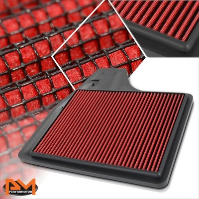For 13-18 Nissan Altima 2.5L L4 Reusable Multilayer Hi-Flow Air Filter Panel Red - Image 1 of 4