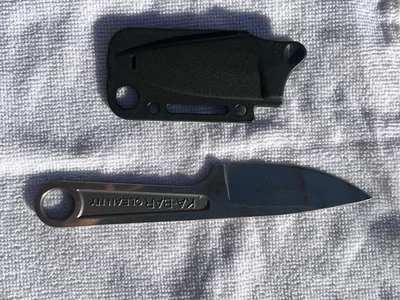 Cuchillo llave forjada KaBar con funda de 3 pulgadas, hoja de acero inoxidable de alto carbono 425 Foto 1 de 4