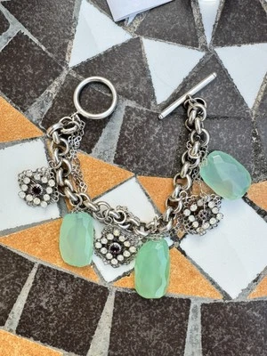 Braccialetto Charms Acquamarina Argento 925 - Immagine 1 di 4