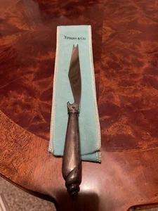 TIFFANY & CO VINTAGE STERLING SILVER 925 BAR KNIFE BOTTLE OPEN RARE SHELL HANDLE - Picture 1 of 4
