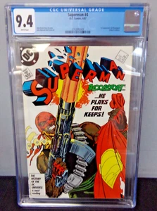 1987 DC COMICS SUPERMAN #4 WITH CGC 9.4 GRADE - BLOODSPORT - Picture 1 of 1