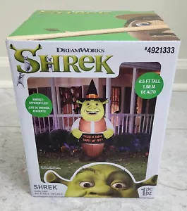 Shrek with Banner 6.5 ft Halloween Inflatable Airblown Yard Decor - Picture 1 of 7