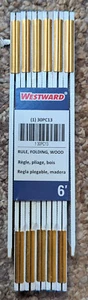 WESTWARD ZOLLSTOCK 6 FUSS, 1,81 ZOLL DICK, 1/16 ZOLL, ABRIEBFEST EPOXID @@ - Bild 1 von 2