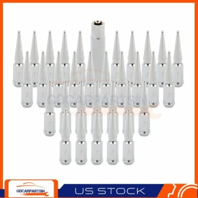 32 piezas tuercas con clavos cromados + 1 herramienta 9/16-18 para 94-10 para Dodge Ram 2500 Foto 1 de 4