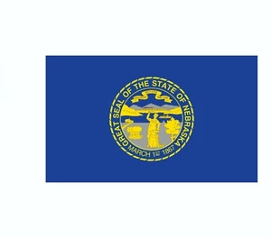 "Pegatina, calcomanía, pegatina de vacaciones con bandera del estado de Nebraska 3"" x 5" - Imagen 1 de 2