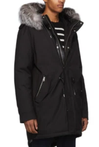 MACKAGE MORITZ DR Men's parka with removable natural fur trim Brand New with tag - Picture 1 of 16