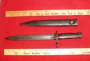 WW1 German Metal ricambio baionetta e fodero Turkish Mauser # 89347- 9 1/2" lama - Foto 1 di 12