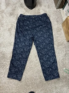 LAUREN RALPH LAUREN - Damen Maritim Chino Hose - Gr. 18 Marineblau Segelboote - Bild 1 von 9