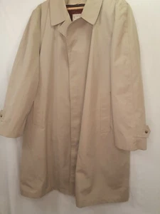London Town Mens Khanki Trench Beige Coat 46R Removable Liner Buttons LondonTown - Picture 1 of 17