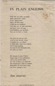 Cambridge 1970/71 Prensa de la Bandera Negra Poema Antico Anti-Richard Nixon - Imagen 1 de 1