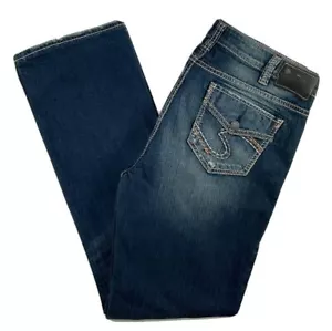 Silver Jeans Mid Rise Tuesday Thick Stitch Bootcut Stretch 14 x 32,5 Plus DEFEKT - Bild 1 von 7