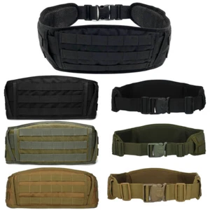 Tactical Molle Battle Belt Military Combat Padded Patrol Hunting Shooting Belt - Picture 1 of 20