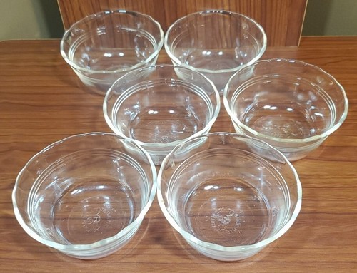 Set Of 6 Vintage Pyrex 463 175ml Clear Glass Custard Or Desert Cups | eBay