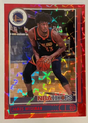 James Wiseman 2021-22 Panini NBA Hoops Red /99 #58 Warriors - Image 1 of 2