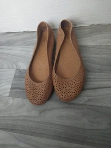Indigo By Clark’s Tan Leather Bea Flats Size 9.5M #61124 - Picture 1 of 10