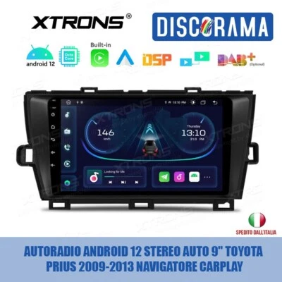 AUTORADIO ANDROID 12 STEREO AUTO 9" TOYOTA PRIUS 2009-2013 NAVIGATORE CARPLAY - Immagine 1 di 4