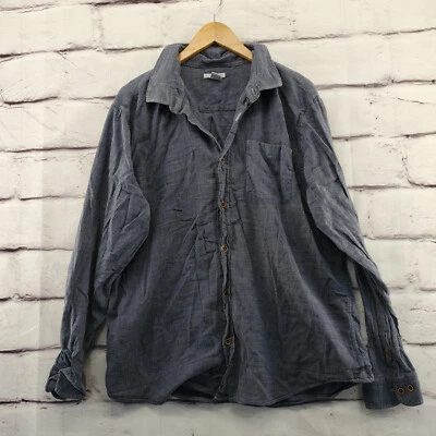 Camisa CARBON 2 COBALT Para Hombre Grande Con Botones Manga Larga Algodón Azul Foto 1 de 4