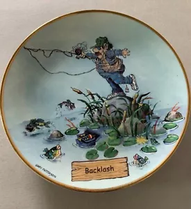 THE ART OF FISHING BACKLASH ANGLING GARY PATTERSON DANBURY MINT PLATE PERFECT - Picture 1 of 4