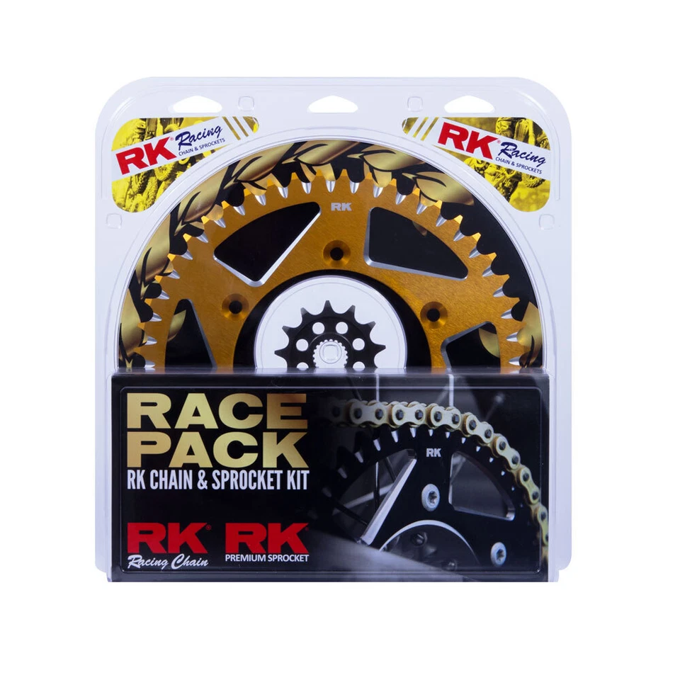 Kit de piñón de cadena RK Race Pack para Suzuki RMZ250 2013-2020 13/49 dorado/oro Foto 1 de 1